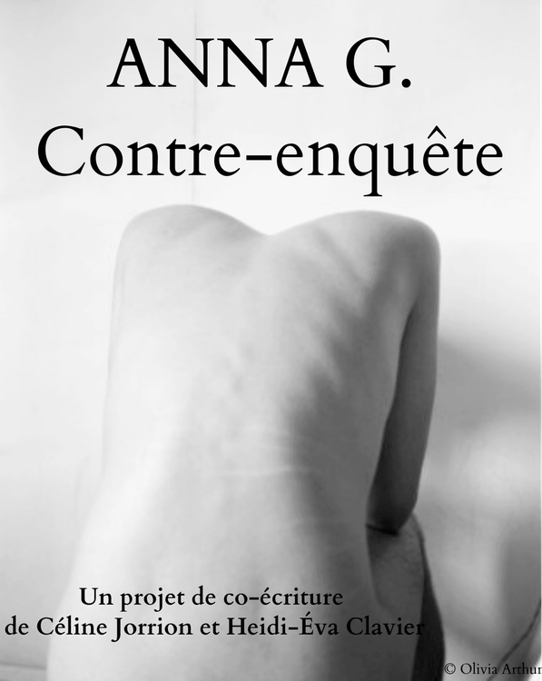 ANNA GOLDI Contre-enquête - Une femme nue, assise de dos, la tête baissée